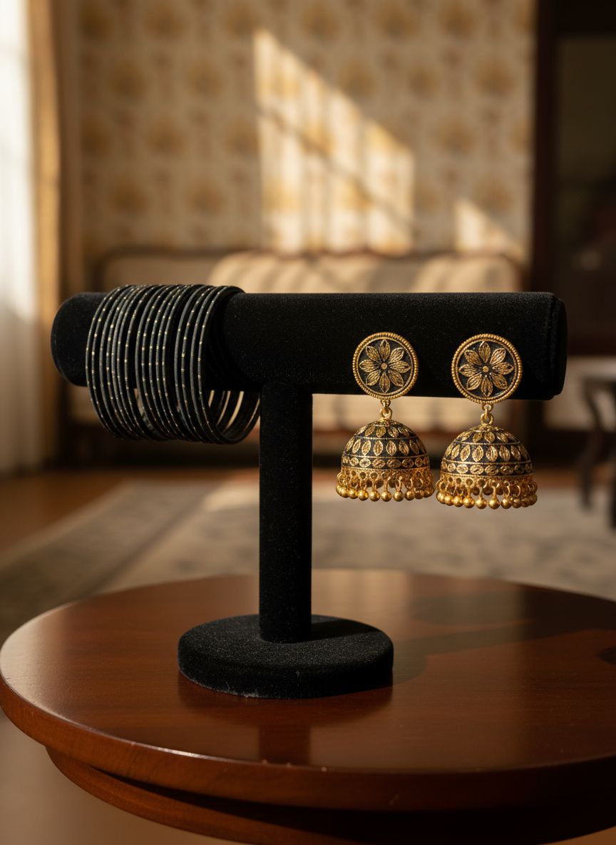 Bangals and earrings